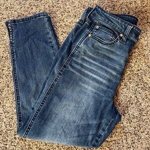 Guess Capri Denim Jeans size 29 Copper Color Studs & Button